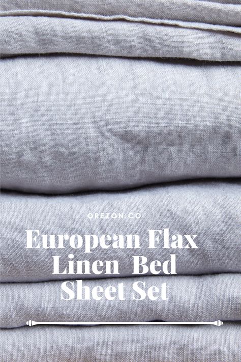 Discover the secret to a perfect night's sleep with our luxurious European Flax Linen Bed Sheet Set. Experience the buttery softness, incredible durability, and unmatched breathability of pure flax linen, meticulously crafted to provide you with the ultimate comfort. Transform your bedroom into a calming sanctuary where you can relax and unwind in sophisticated style. Linen Bed Sheet, Washed Linen Duvet Cover, Pure Linen Bedding, Linen Bed Sheets, Linen Bed, Linen Sheet Sets, Buy Linen, Bed Sheet Set, Interior Design Magazine