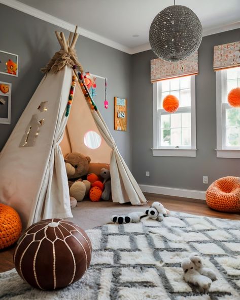 55 Best Playroom Storage & Organization Ideas Orange Playroom, Green Playroom, Playrooms Ideas, Best Playroom, Stylish Playroom, Organization Playroom, Kids Playrooms, Dress Up Storage, I Heart Organizing