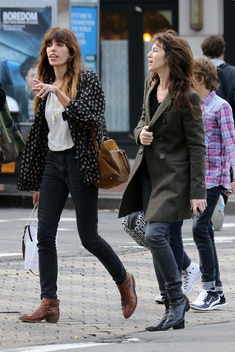 19 Sets Of Cool Siblings Who Prove Style Runs Deep  #refinery29  http://www.refinery29.com/fashionable-celebrity-siblings#slide-10  Lou Doillon & Charlotte GainsbourgWe admire the casual, effortless, don’t-give-a-damn approach to style taken by this French half-sister duo. What else would you expect from the daughters of Jane Birkin? Lou Doillon Style, Celebrity Siblings, Style Parisienne, Serge Gainsbourg, Charlotte Gainsbourg, Parisienne Chic, Jeanne Damas, Lou Doillon, Katharine Hepburn