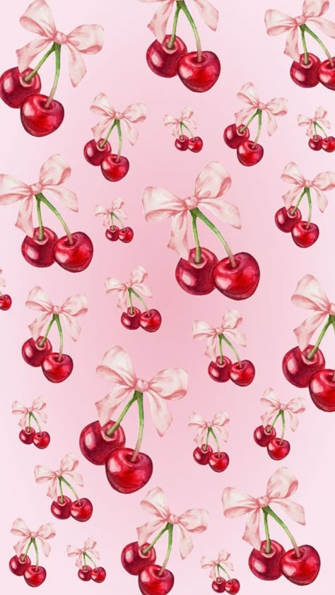 Cherry Wallpaper, Images For Wallpaper, Cute Images For Wallpaper, Pink Wallpaper Girly, Pink Wallpaper Backgrounds, Bow Wallpaper, Pretty Phone Wallpaper, Iphone Wallpaper Images, Halloween Wallpaper Iphone