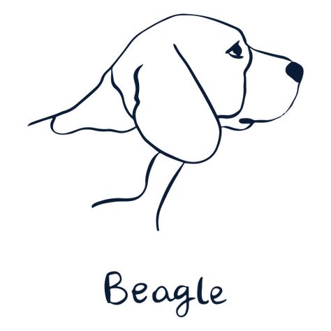 Dog breed Beagle animal PNG Design Beagle Drawing Easy, Beagle Outline, Beagle Drawing, Beagle Silhouette, Shoe Painting, Dog Outline, Animal Png, Tattoo Apprentice, Memorial Tattoos