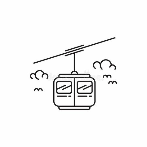 Simple icon of Cable car vector. Simple icon of Cable car gondola line art desig #Sponsored , #Paid, #Sponsored, #Cable, #Simple, #art, #car Cable Car Drawing, Cable Car Illustration, Cloud Background, Car Station, Car Icons, Tattoos Women, Car Vector, Simple Icon, Line Art Design