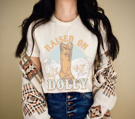 Printify Ideas, Western Hoodies, Country Graphic Tees, Dolly Shirt, Country Music Shirt, Western Gifts, Western Graphic Tees, Country Music Shirts, Nashville Outfits