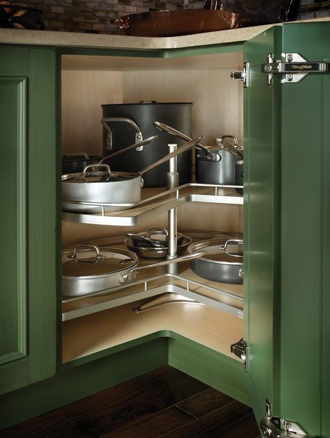 #LGLimitlessDesign #Contest   What a long way lazy susan's have come! Talk about ease of access with rotating shelves and a hinged door. Kitchen Corner Cupboard, Kitchen Cabinet Storage Solutions, Kitchen Corner Storage, Cabinet Storage Solutions, Kitchen Cupboard Storage, Corner Storage Cabinet, Corner Kitchen Cabinet, Corner Cupboard, Shabby Chic Dresser