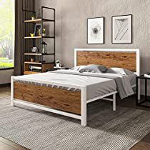 Check this out! Metal Twin Bed Frame, Twin Bed Frames, White Metal Bed Frame, Platform Bed Frame Full, Metal Twin Bed, White Metal Bed, Queen Platform Bed Frame, White Bed Frame, Bed Frame With Headboard