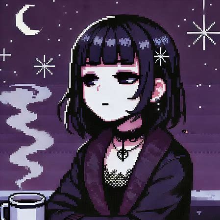 #art #creative #aesthetic #girl #pixelart #pixels #kawaii #pfp #anime #christmas #artificialintelligenceart #goth #gothgirl Goth Anime Girlies Pfp, Goth Anime Girlies, Goth Girl Pfp, Pfp Anime Christmas, Kawaii Pfp Anime, Goth Anime Pfp, Goth Girl Art, Pixel Pfp, Kawaii Pfp