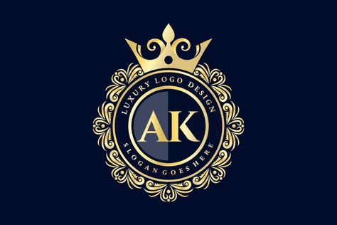 Ak Logo Design Letter, Ak Logo Design, Ak Logo, Album Cover Wallpaper Collage, Alphabet Fonts, Golden Design, Luxury Logo Design, Cover Wallpaper, Wallpaper Collage