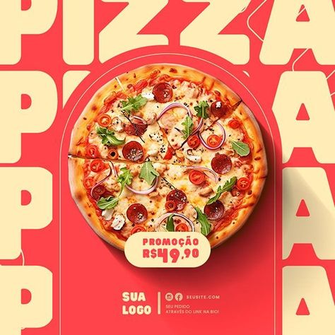 Social Media - Pizzaria :: Behance Cybermonday Graphic Design, Pizza Creative Ads, Pizza Social Media Design, Food Advertising Design, Pizza Social Media Post, Pizza And Coffee, Food Social Media Design, Pizza Promo, Graphic Design Coffee