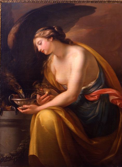 Lady Hamilton as Hebe feeding Jupiter’s Eagle by Gavin Hamilton, R.A. (1723-1798). | Burghley Collections Royal Scandal, Venus Aphrodite, Horatio Nelson, Lady Hamilton, San Giorgio Maggiore, Santa Maria Maggiore, Art Periods, Art Stories, Male Artists