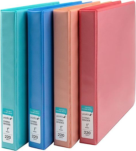 3-Ring Binders with 2 Pockets – Perfect for School or Office – Holds up to 220 Sheets – 4 Pack – Solid Multicolor Variety 2 Inch Binder, Substitute Teacher Plans, 1 Inch Binder, College Supplies, School Binder, Sticky Labels, Teacher Planning, Binder Organization, Documents Organization