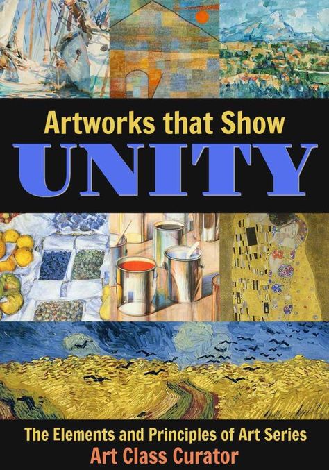 In this post from the elements and principles of art series on Art Class Curator, see varying examples of unity in art. From harmony with shape to unity using texture, find all of your unity in art examples in one place! Unity In Art Examples, Unity Art Projects, Elements Of Art Examples, Emphasis In Art, Unity In Art, Elements And Principles Of Art, Unity Art, Process Journal, Art Principles