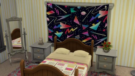 Sims 4 Tapestry, Sims 4 Tapestry Cc, Sims 4 80s, Sims Custom Content, Sims 4 Build, Sims 4 Game, Minecraft Skins, Sims 4 Custom Content, Custom Content