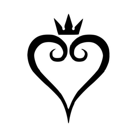 Kingdom hearts tattoo Kingdom Hearts Flash Tattoo, Kingdom Hearts Tattoo Designs, Kingdom Hearts Heartless Tattoo, Heart With Crown Tattoo, Kh Tattoo, Spade Tattoo Design, Kingdom Hearts Symbols, Kingdom Hearts Logo, Kingdom Hearts Crown