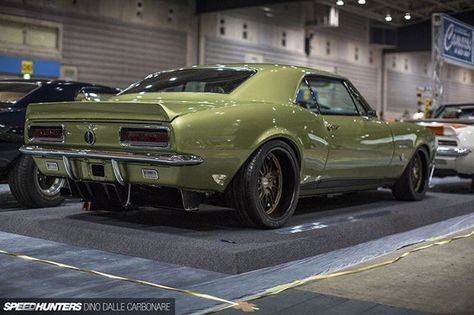 Hot Wheels - Sweet shot from @thespeedhunters of this pro touring Chevrolet Camaro built in Japan, wicked stance and rear diffuser, go to their site to check it out! 📷 @speedhunters_dino #chevrolet #camaro #protouring #americanmuscle #musclecar #raked #stance #hotrod #streetrod #streetmachine #carporn #chopped #lowfastfamous Matt Elliott, Baby Cars, 68 Camaro, Pro Touring Cars, 67 Camaro, 1967 Camaro, Gm Car, Low Life, Nice Cars