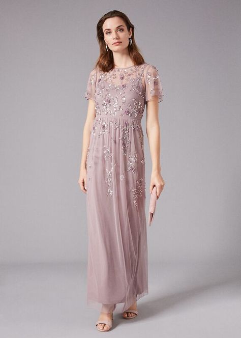 Coast Fashion, Vintage Bridesmaid Dresses, Double Layer Dress, Stunning Bridesmaid Dresses, Embellished Maxi Dress, Floor Length Dress, Eve Outfit, Layer Dress, Bride Style