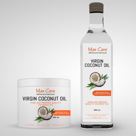 Coconut Oil Packaging Design Creative, Coconut Oil Logo Design, Coconut Oil Packaging Design, Coconut Oil Label, Coconut Oil Packaging, Coconut Oil Brands, Coco Oil, Oil Packaging, Virgin Oil