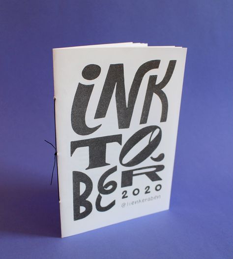 Riso Typography, Typography Zine, Illustration Zine, Riso Zine, Mini Booklet, Sketchbook Cover, Hand Drawn Type, Riso Print, Typography Layout