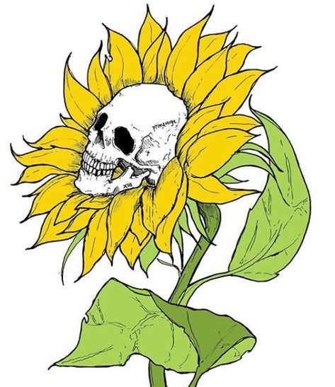 ThisnThat Ink Pen Illustration, Weird Drawings, Horror Vintage, Acid Art, Sunflower Drawing, Skull Pictures, Pen Illustration, Surfboard Art, Skull Artwork