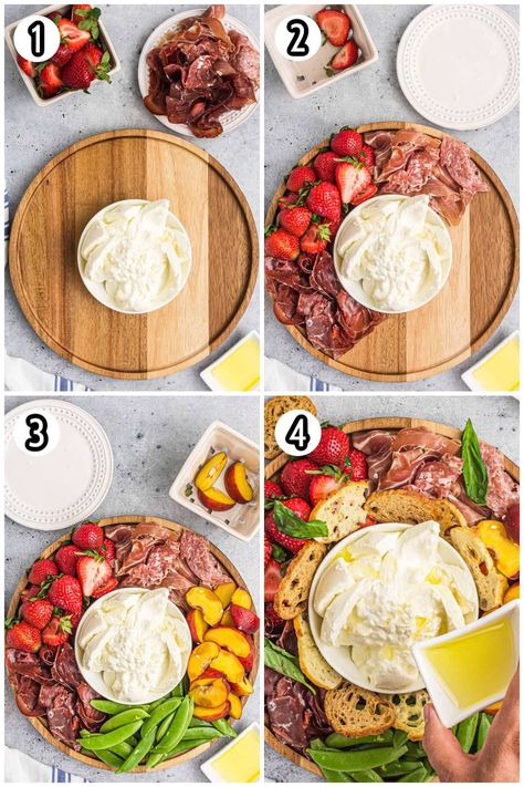 Charcuterie Board Burrata, Charcuterie With Burrata, Charcuterie Board With Burrata, Buratta Cheese Board, Burrata Board Ideas, Mozzarella Charcuterie Board, Burrata Cheese Board, Buratta Board, Burrata Charcuterie Board