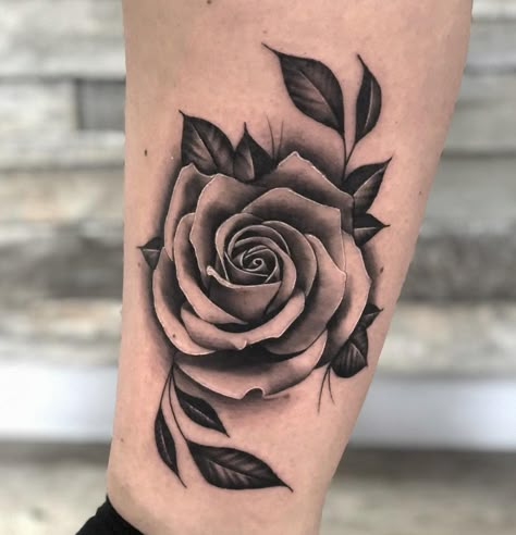 Black And Grey Rose Tattoo, Fake Skin Tattoo, Rose Tattoo Stencil, Full Hand Tattoo, Colored Tattoo Design, Realistic Rose Tattoo, Rose Flower Tattoos, Rose Drawing Tattoo, Rose Stencil