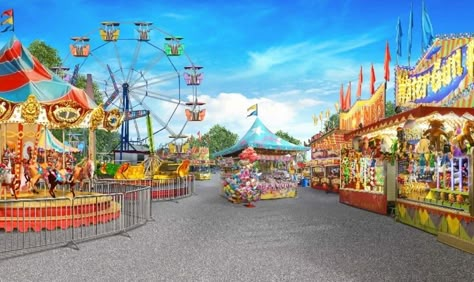 Wishful Thinking - Fair (with Aubrey) Graphic Design Activities, Circus Background, Wattpad Background, Episode Interactive Backgrounds, Episode Backgrounds, Blurred Background Photography, Anime City, Kids Background, Festival Background