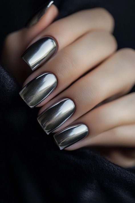 Glitter Matte Nails, Gunmetal Nails, Fall Nail Color Ideas, Gel Powder Nails, Nails Gray, Essie Nails, Fall Nail Color, Nail Appointment, Nail Color Ideas