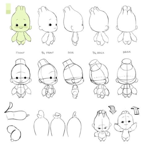 Chibi Character Model Sheet, Cartoon Character Reference Sheet, Chibi Model Sheet, Simplistic Character Design, Chibi Character Sheet, Tower Climber, Character Reference Sheet, Chibi Sketch, Character Mascot