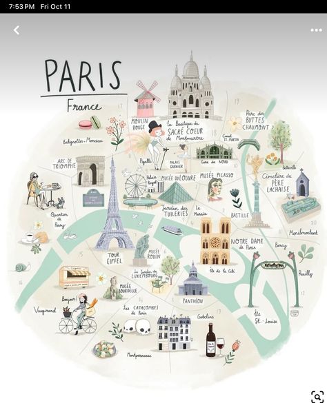 France Map Aesthetic, Paris Map Aesthetic, Paris Map Illustration, Paris Trip Planning, Maps Aesthetic, Map Of Paris, Luxury Lifestyle Travel, Plan Paris, Paris Dream