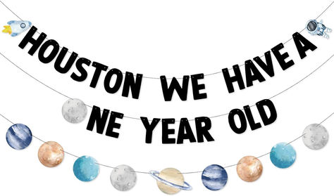 Outer Space First Birthday Banner Houston We Have a One Year Old Party Decorations Rocket Astronaut Solar System Planet 1st Celebration Party Hanging First Trip Around The Sun Supplies #ad #space #outerspace #spaceparty #spacebirthday #outerspacebirthdayparty #outerspacebirthdaypartybanner Outer Space First Birthday, Space First Birthday, Space Banner, First Birthday Banner, First Trip Around The Sun, Space Theme Party, Astronaut Birthday, Outer Space Party, Outer Space Birthday