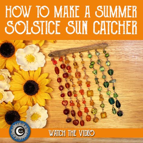 Litha Crafts Summer Solstice, Celebrating Summer Solstice, Summer Solstice With Kids, Summer Solstice Crafts For Adults, Summer Solstice Decor, Summer Solstice Decorations, Litha Crafts, Summer Solstice Crafts, Litha Ideas