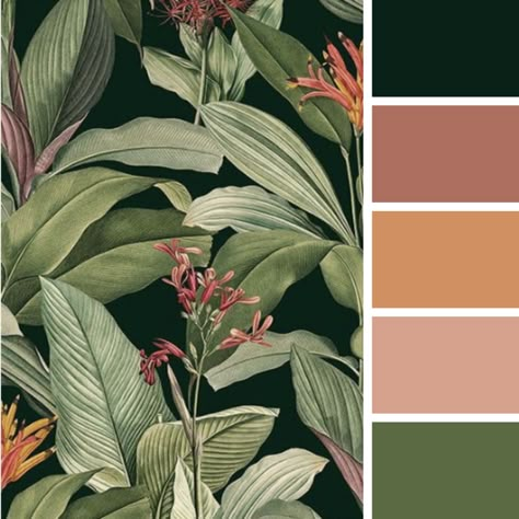 Green Swatches, Tropical Color Palette, Palette Challenge, Color Palette Challenge, Color Schemes Colour Palettes, Room Paint Colors, Green Colour Palette, Color Palate, Modern Tropical