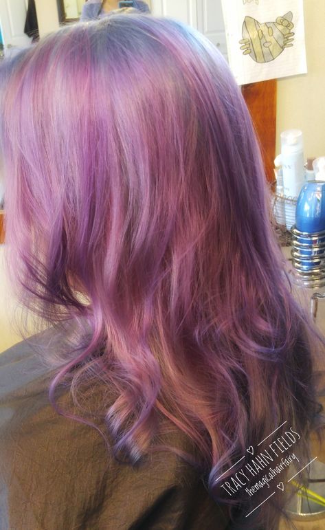 Vivid haircolor Light Pink Purple Hair, Light Purple Pink Hair, Light Pink And Purple Hair, Pink Purple Blonde Hair, Purple Hair Light, Lavender Pink Hair, Light Purple Highlights, Pink And Lavender Hair, Pinkish Purple Hair