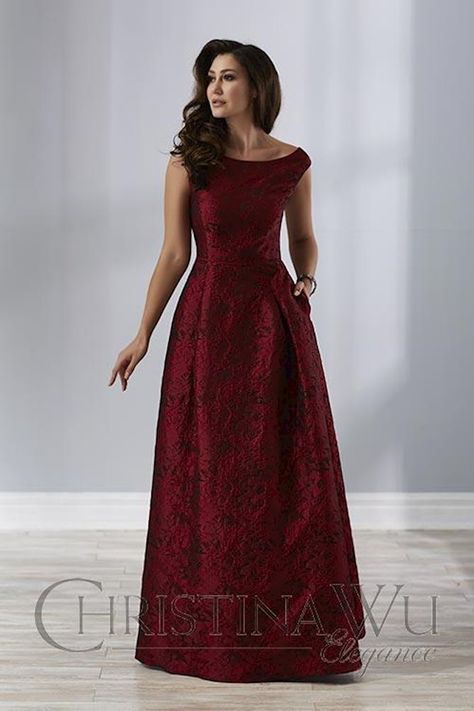 Christina Wu Elegance 17903. Maroon Mother Of The Bride Dress, Brocade Gown Styles, Brocade Gown, Mothers Gowns, Christina Wu, 2018 Style, Mother Of The Bride Gown, Plus Size Gowns, Bride Gowns