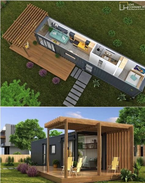 Shipping Container Home Plans, Container Home Plans, Winter House Exterior, Tiny Farmhouse, Prefab Container Homes, House Front Porch, Shipping Container House Plans, Shipping Container Home, Building A Container Home