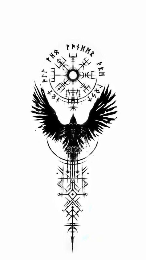 Tattoo Design Polynesian, Viking Compass Tattoo, Tato Maori, Norse Mythology Tattoo, Scandinavian Tattoo, Viking Tattoo Symbol, Viking Tattoo Sleeve, Rune Tattoo, Warrior Tattoos