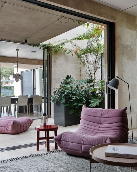 japanese mid century architecture • Instagram Robson Rak, Ligne Roset Togo, Evergreen House, Chair And Footstool, Mim Design, Fireside Chairs, Design Architect, Togo Sofa, Melbourne House