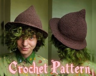 TheEntangledFae - Etsy Ren Fest Crochet, Crochet Pixie Hat Pattern Free, Dnd Crochet Patterns, Crochet Fairy Hat, Cap Crochet Pattern, Crochet Pour Halloween, Cap Crochet, Confection Au Crochet, Crochet Sweaters