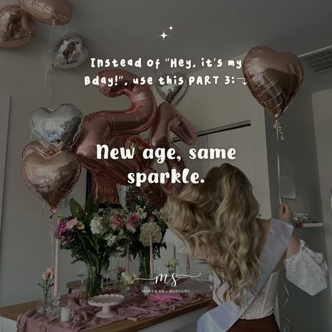 PART3 — instead of “hey, it’s my birthday” use these:🥰 #birthday #happybirthday #birthmonth #Thursday #quotes #quotesoftheday #caption #captionideas #notes #instagramtips #randomthoughts #fyp #margesn #smm 28th Birthday Quotes, Its My Bday, Thursday Quotes, 28th Birthday, It S My Birthday, Birthday Captions, Birth Month, Instagram Tips, Birthday Quotes