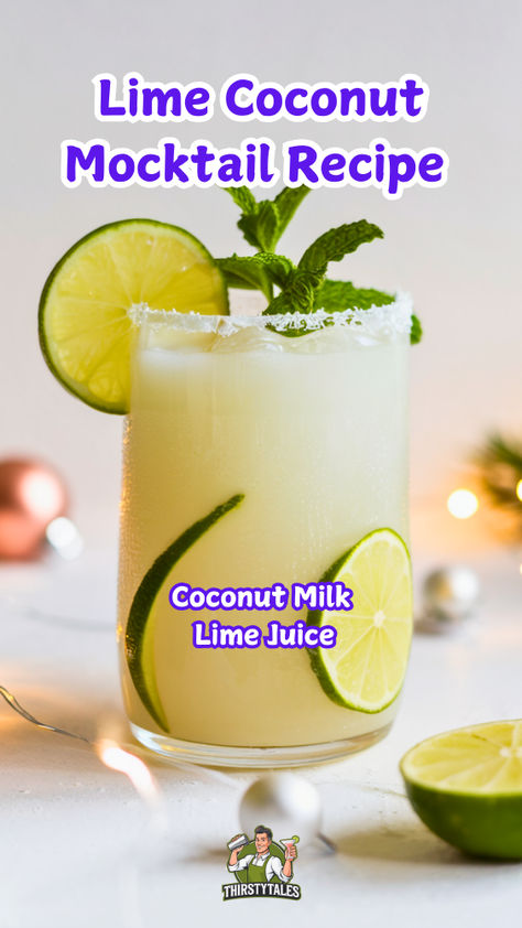 "Discover the ultimate Lime Coconut Mocktail recipe, a refreshing tropical 
mocktail perfect for summer! This non-alcoholic drink combines zesty lime 
and creamy coconut for a delightful beverage. Ideal for warm days, this 
easy mocktail idea will impress your guests and elevate your gatherings. 
Enjoy this Coconut Lime Beverage as a go-to for all your refreshing summer 
drinks! Perfect for any occasion, this recipe is a must-try for mocktail 
lovers!" Tropical Drink Recipes Nonalcoholic, Coconut Mocktail, Tropical Drink Recipes, Christmas Drinks Recipes, Alcohol Free Drinks, Drink Recipes Nonalcoholic, Refreshing Summer Drinks, Tropical Twist, Tropical Drink