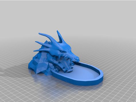 Credit to Cyclone for the Dragon Head. Dice tower that will surely up your DnD nights. 3d Print Dice Tower, Dnd 3d Print, Dnd Diy, 3d Printing Art, Witch Shop, Toy Sculpture, Dnd Stuff, 3d Printing Diy, Dice Tower