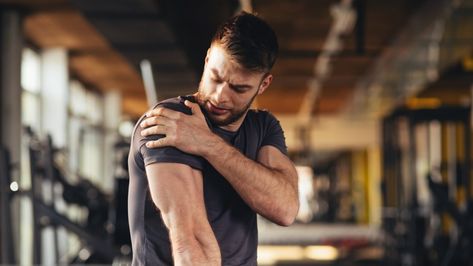 The #1 Best Exercise for Relieving Shoulder Pain, Says Science — Eat This Not That Shoulder Pain Exercises, Delayed Onset Muscle Soreness, Sore Shoulder, Rotator Cuff Tear, Shoulder Surgery, Aging Beauty, Health Ideas, Rotator Cuff, Shoulder Muscles