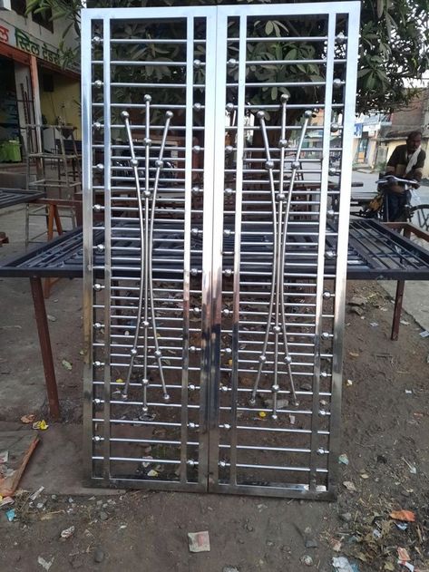 Pin by prem on jagirdar abubakar in 2022 | Grill gate, Iron doors, Grill design Safty Grills For Wall, Steel Safty Door Design, Doors Grill Design, Ss Grill Design, Main Gate Designs, Ss Gate, Pintu Ganda, Modern Steel Gate Design, Main Door Design Photos