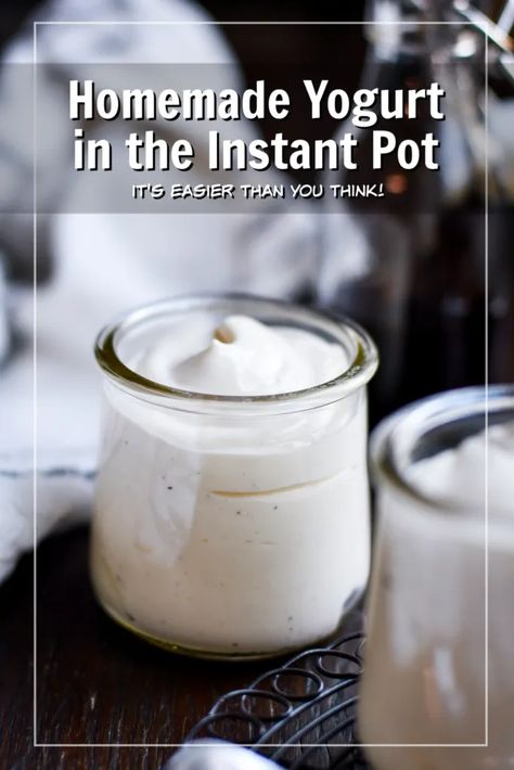 Learn how to make delicious and creamy yogurt in your Instant Pot with this easy recipe! Yogurt Instant Pot, Green Chile Cornbread, Instant Pot Yogurt Recipe, Diy Yogurt, Make Your Own Yogurt, Instant Pot Yogurt, Making Yogurt, Hatch Green Chile, Yogurt Recipe