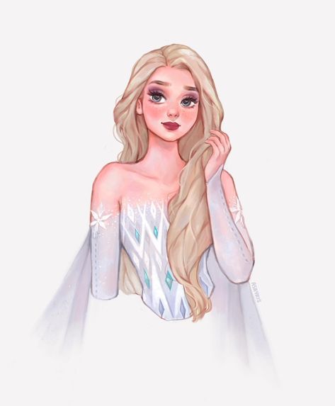 a s a y r i s on Instagram: “Elsa from Frozen ❄️🤍 . Finally! The first time I made a fan art of Elsa >.< This time I had the great opportunity to draw on the XP-Pen…” Elsa Drawing, Elsa From Frozen, Frozen Fan Art, Disney Drawing, Olaf's Frozen Adventure, Frozen Art, Disney Princess Elsa, Disney Princess Fan Art, Sketchbook Illustration