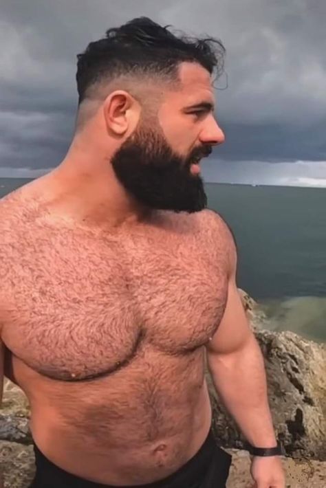 Follow @beardhi and get more of the good stuff by joining Tumblr today. Dive in! Big Beard Styles, Big Bearded Men, Big Beards Men, Black Beard Styles, Men Chest Hair, Boys Beard Style, Muscular Men Fashion, Vintage Muscle Men, Does Your Mother Know