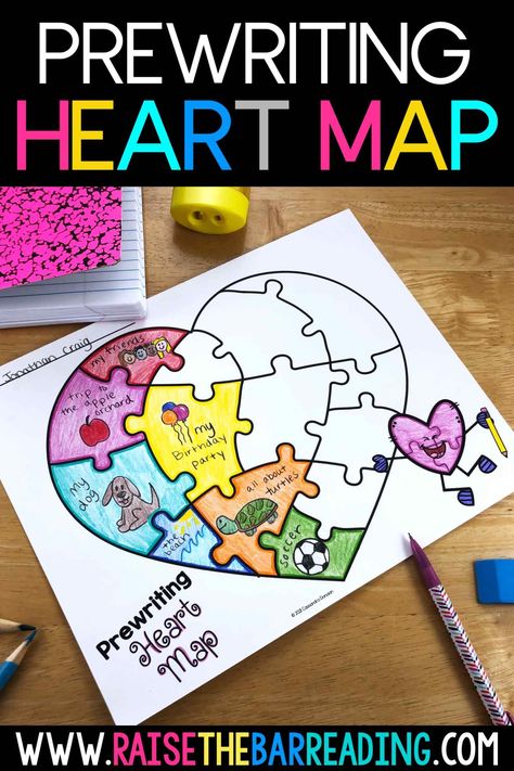 Writing Heart Map, Heart Map Writing, Writing Process Activities, Teaching Third Grade Reading, Teaching Opinion Writing, Small Moment Writing, Raise The Bar Reading, Writing Pieces, Writing Classroom