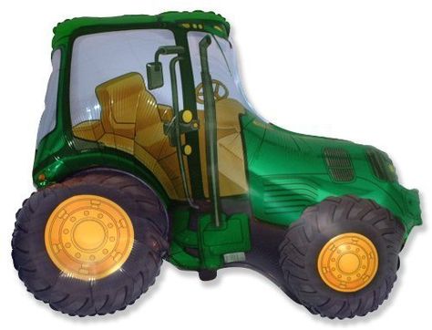 Green Tractor 26" Foil Balloon - Farmyard Party Boys Tractor Birthday, Truck Theme Party, Types Of Balloons, Farmyard Party, John Deere Birthday Party, 4 Birthday Party, John Deere Baby, John Deere Birthday, 2nd Birthday Boy