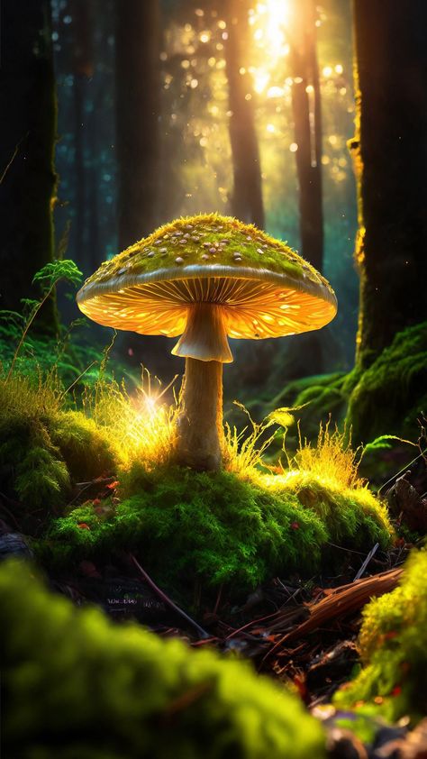 free wallpapers 4K mushroom, grass, trees, greens, forest, art for mobile and desktop Wallpaper Mushroom, Fairy Circle, Mushroom Pictures, Mystical Forest, Fantasy Forest, Cute Friend Pictures, Forest Art, Mushroom Art, Magical Forest