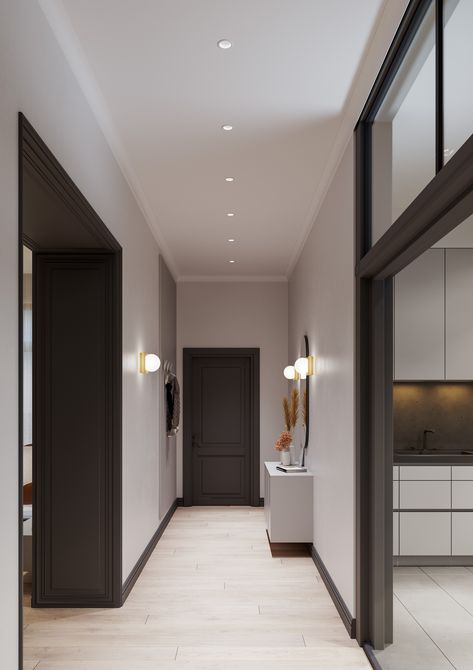 Recessed Lighting Entryway, Recessed Lighting Design, Built In Ceiling Lights, Modern Hallway Lighting Ideas, Entrance Hallway Lighting, Recessed Lights In Bathroom, House Entrance Lighting, Hallway Recessed Lighting, Led Lights Hallway