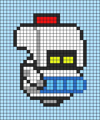 Wall E Cross Stitch, Wall E Eve, Cute Robot, Grid Patterns, Pixel Art Pattern, Wall E, Bead Loom, Perler Bead Art, Alpha Pattern